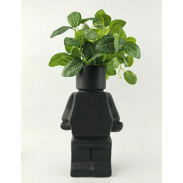 Urban Products Block Man Black Planter Pot  Lge 32cm