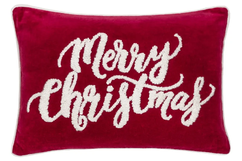 Winter Merry Christmas Cushion | Red | 35 x 50 cm