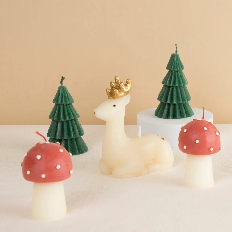 Winter Woodland Candles (x 5)