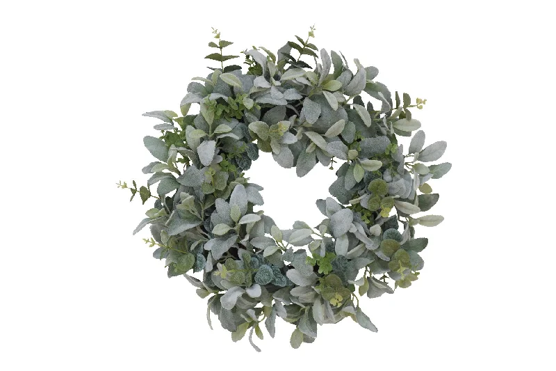 22" Lambs Ear Wreath