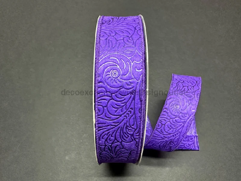 984209-11C: (841-09-464) Purple Flower Embossed, 1.5"X50Y