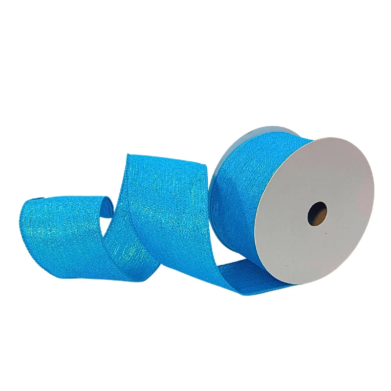 Gilded Lame Ribbon - Turquoise 2.5” x 10yd | YT