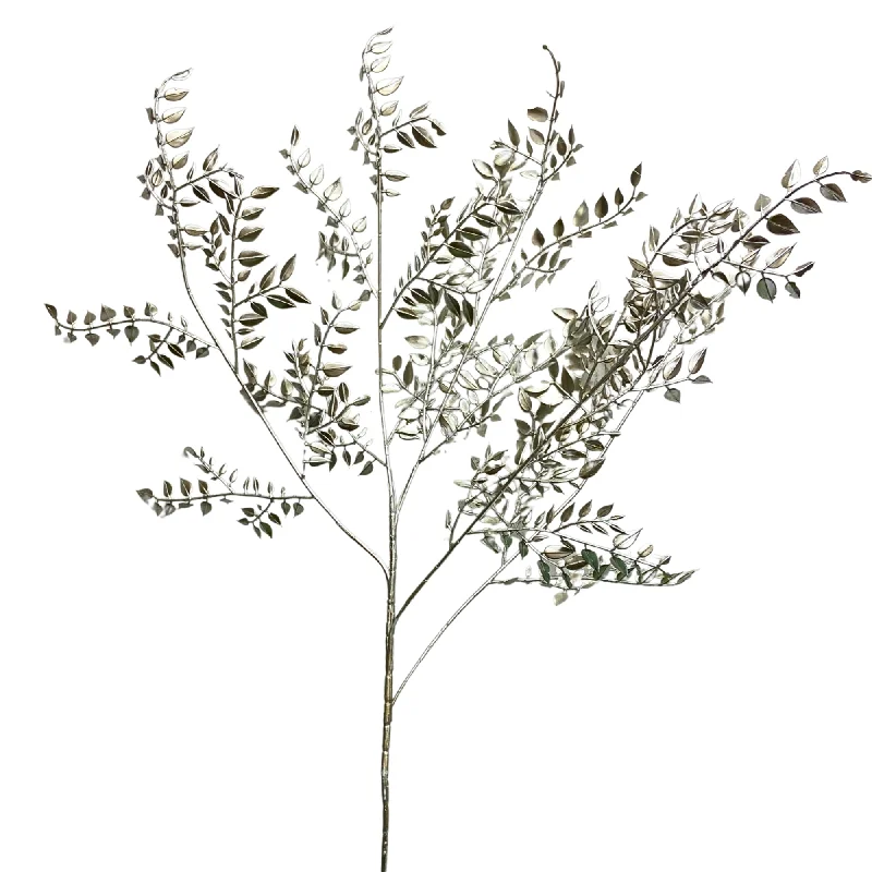 Metallic Tea Leaf Spray 36" - Platinum | KS