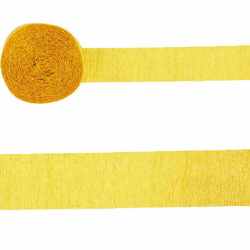 Yellow Sunshine Primrose Crepe Streamer